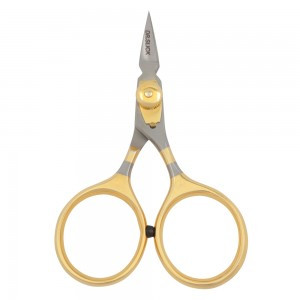 Dr. Slick Arrow Razor Scissor, 3-3/4", Gold Loops, Adjustable Tension, Straight