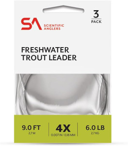 Scientific Anglers Freshwater Nylon Leaders 3 Pack