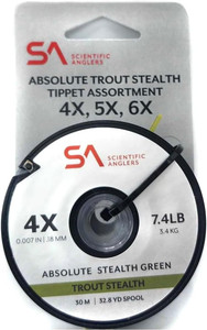 Absolute Trout Stealth Tippet Assortment - 4X-6X