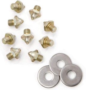 Threaded Carbide Spikes with washers, 7 mm, 40 Pack (Triple Threat)