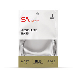SA Absolute Bass Leader 8' Fly Fishing Leader, Single Pack