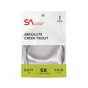 Scientific Anglers Absolute Creek Trout 6ft Leader, 3-Pack