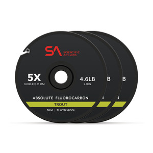 Scientific Anglers Absolute Trout Fluorocarbon Tippet, 3 Pack