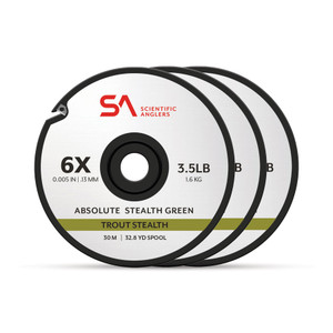 Scientific Anglers Absolute Trout Stealth Tippet, 30m, 3 pack
