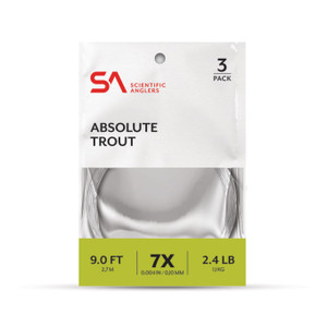 Scientific Anglers Absolute Trout Leader, 7.5ft, 6 Pack