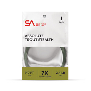Scientific Anglers Absolute Trout Stealth Leader 9' Fly Fishing Leader, 3 Pack
