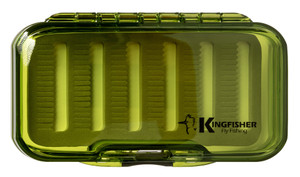 Kingfisher Fly Fishing Waterproof Fly Box With Spring Loaded Lid