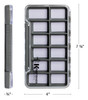 Kingfisher Fly Fishing Super Slim Waterproof Magnetic Compartment Fly Box