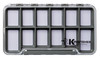 Kingfisher Fly Fishing Super Slim Waterproof Magnetic Compartment Fly Box