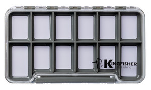 Kingfisher Fly Fishing Super Slim Waterproof Magnetic Compartment Fly Box