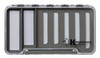 Kingfisher Fly Fishing Slim Waterproof Fly Box with foam and two Compartments