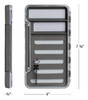 Kingfisher Fly Fishing Slim Waterproof Fly Box with foam and two Compartments