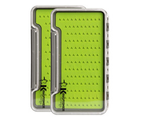 Kingfisher Fly Fishing Fly Fishing Box Silicone Super Slim Waterproof Fly Fishing - 2 Pack