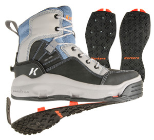 Korkers Buckskin Mary Fishing Wading Boot w/ Kling-On & Studded Kling-On Soles