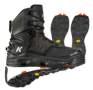 Korkers River Ops Fishing Wading Boot w/ Vibram & Studded Vibram Soles