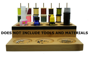 Kingfisher Fly Fishing Wooden Fly Tying Tool Organizer